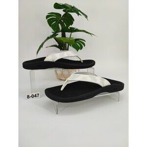 Olukai Women's Ohana White Leather Water Friendly Sandals Size 8 US